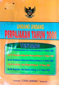 Image of UNDANG UNDANG PERPAJAKAN TAHUN 2000